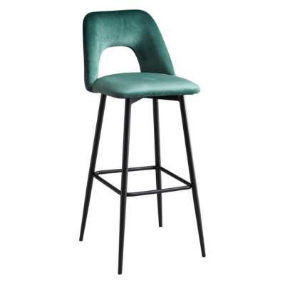 Ghế đảo bếp bọc nhung giả da chân sắt nhập khẩu vahaco : SG - 275